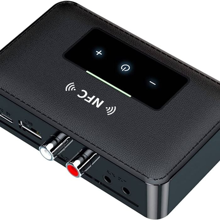 Bluetooth 5.0 Transmitter Receiver HiFi Wireless 3.5mm AUX NFC to 2 RCA Audio Adapter