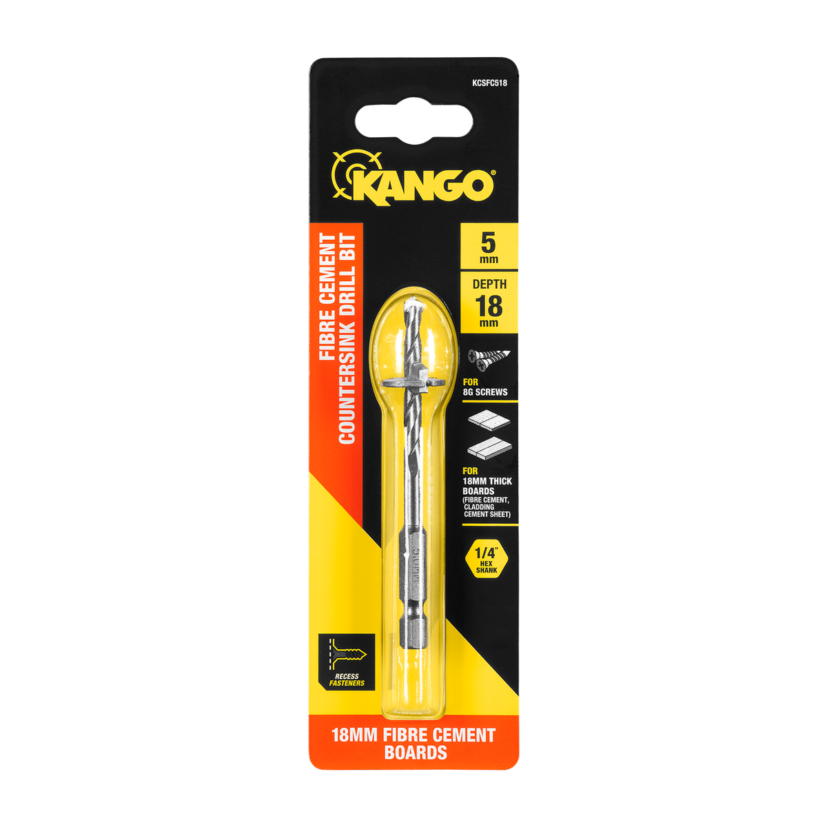 Kango 5 x 18mm Fibre Cement Countersink Drill Bit Bunnings New Zealand