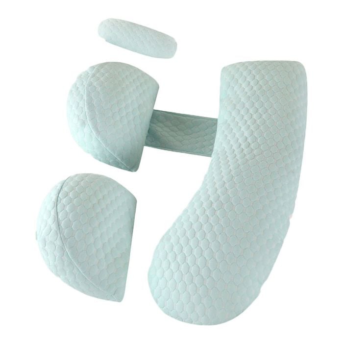 Catzon 4 Pcs Pregnancy Pillow Detachable Adjustable Cover-mintgreen