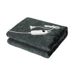 DreamZ Electric Heated  Blanket Flannel Fleece 160x130cm 160W Dark Grey