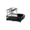 CARLA HOME 2-Tier Dish Drying Rack for Kitchen Counter with Drainboard, Utensil Holder, Cup Rack & Cutlery Organizer