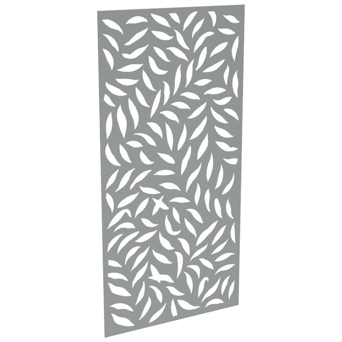 ProtectorAl 300-1200 x 1201-2400mm Palladium Silver Large Leaf Unframed Solid Aluminium Decorative Panel 