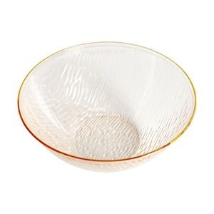 6x 10pc Partyware Reusable Heavy Duty Bowl Set W/ Gold Rim 148x68mm
