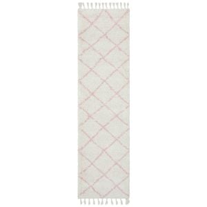 Rare 22 Off White 400x80cm - Large Runner Shaggy Indoor Rug