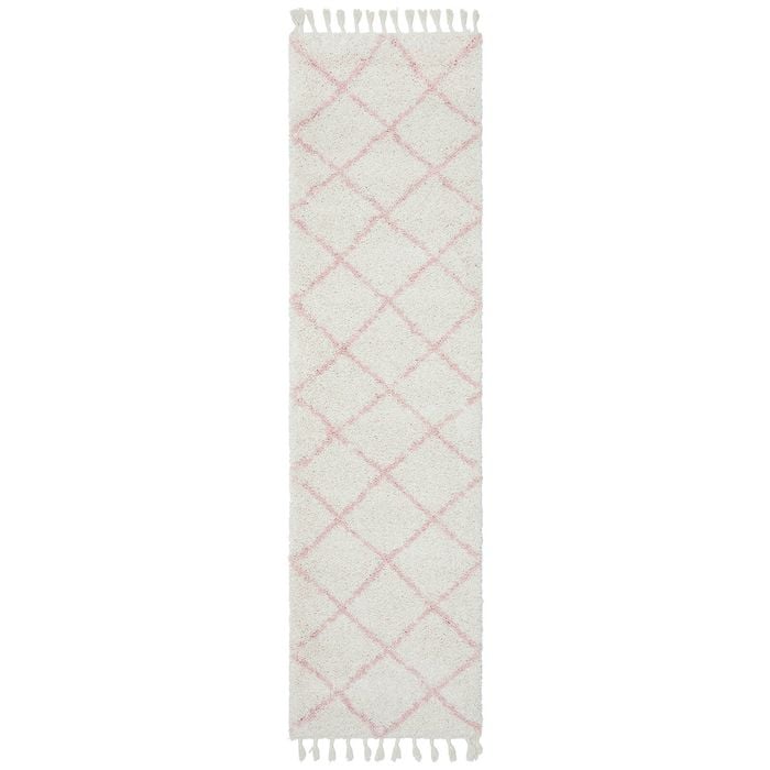Rare 22 Off White 400x80cm - Large Runner Shaggy Indoor Rug