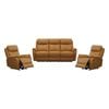 Berkeley Leather Electric Recliner Sofa Suite 3 + 1 + 1 Tangerine Orange