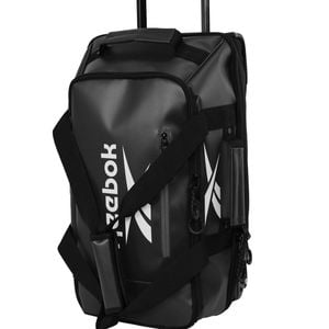 Reebok All Star Cabin 39l Leather Film Soft Shell Trolley Suitcase Luggage Black