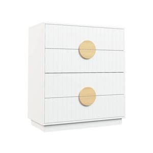 Sarantino Gail Chest of Drawers Tallboy Dresser in White