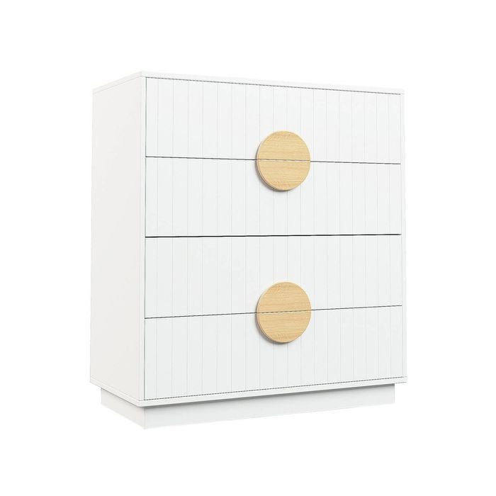 Sarantino Gail Chest of Drawers Tallboy Dresser in White