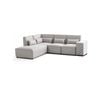 Foret 5 Seater Sofa Modular Corner Lounge Couch Fabric Left Chaise Ottoman Beige L Shape