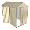Build-a-Shed 1.5 x 3.0 x 2.3m Front Gable Dual Door Narrow Shed - Cream