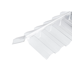 Suntuf 127 x 15 x 15cm Clear Polycarbonate Greca Ridge Cap
