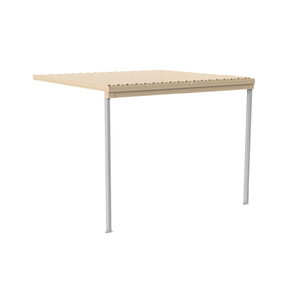 Absco Structures 3.00 x 3.00 x 3.00 Single Patio Cover – Classic Cream