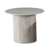 Raimon Furniture Adelise Artificial-Marble Round End Lamp Side Table Grey