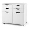 Costway 4-drawer Filing Cabinet Chest Of Dresser Rolling Printer Stand