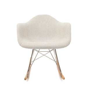 Sk Designer Living | Replica Eames Rar Rocking Chair | Fabric - Texture Ivory