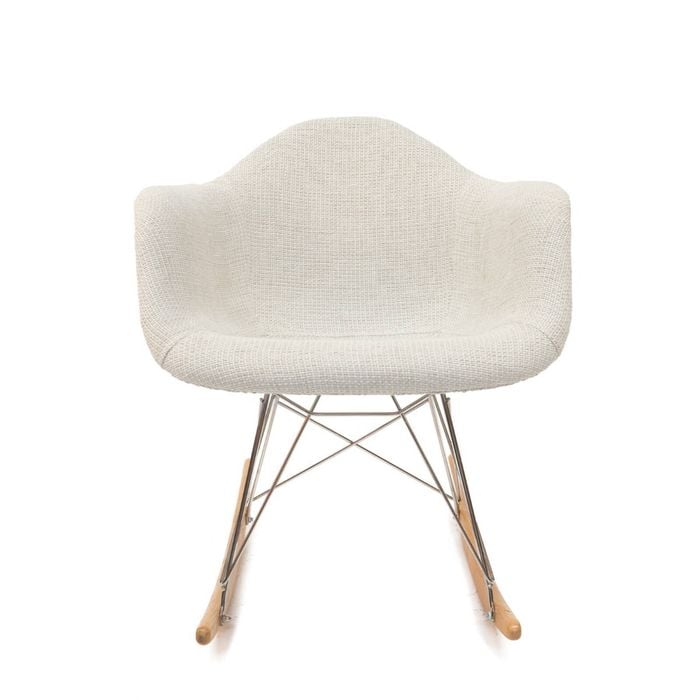 Sk Designer Living | Replica Eames Rar Rocking Chair | Fabric - Texture Ivory