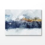 Watercolor Golden Mountains Art Print 100% Australian Made 75x50cm (Stretched Canvas)