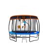 Kahuna Trampoline 10 Ft With Basketball Set And Roof Cover  -blue
