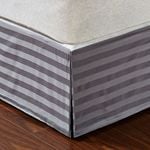 CottonMore 500TC 100% Premium Cotton Bed Skirt Bed Valance Striped pattern - King