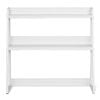 Vevor 95 X 32 X 90 Cm Desktop Bookshelf White 2 Tier With Anti-slip Feet Pads For Office Home