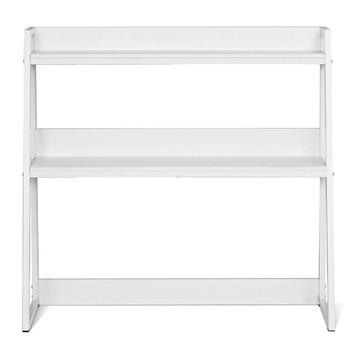 Vevor 95 X 32 X 90 Cm Desktop Bookshelf White 2 Tier With Anti-slip Feet Pads For Office Home