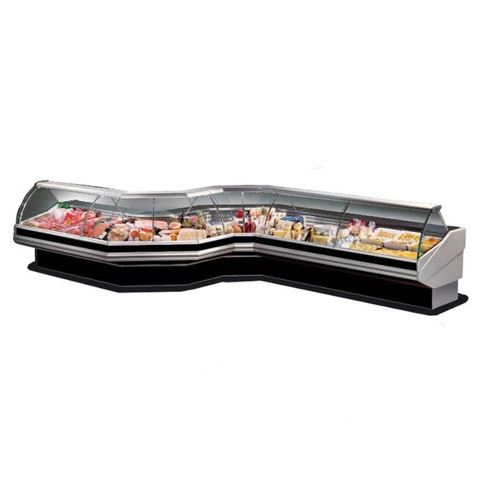 Italiacool Coner External Glass Curved Front Glass Deli Display  - Deli Display Fridges (cn90e)