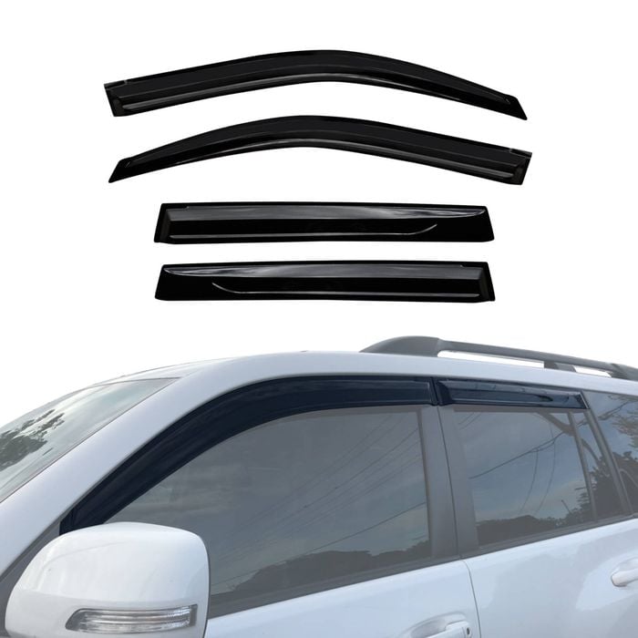 AUSGO Weather Shields for Toyota Landcruiser Prado 150 Series 2009-2024 Weathershields Window Visors Wind Deflectors
