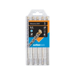 Sutton Tools 8 x 150mm Masonry Drill Set - 5 Pack