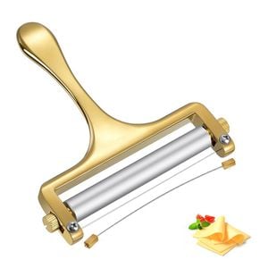 Catzon Adjustable Cheese Slicer with Stainless Steel Wire-Gold