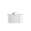 Attica Bentwood Heritage 900mm Matte White Curved Vanity with Carrara Stone Top