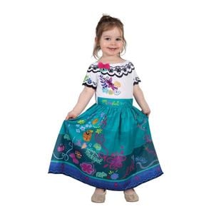 Disney Encanto Mirabel Halloween Costume Dress with Floral Print and Butterfly Detail – Multicolour, TODDLER