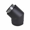Scandia 45° Sleek Black Left Hand Bend Flue Kit