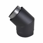 Scandia 45° Sleek Black Left Hand Bend Flue Kit