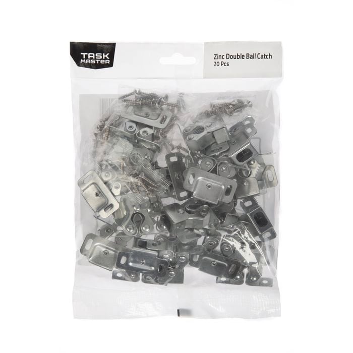 Taskmaster Zinc Double Roller Catch - Pack 20