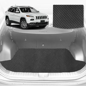 6D Diamond Car Boot Mat for Jeep Cherokee (KL)2014-Current-Cargo Mat-Black-Outback GT