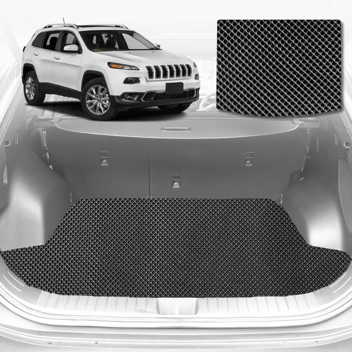 6D Diamond Car Boot Mat for Jeep Cherokee (KL)2014-Current-Cargo Mat-Black-Outback GT