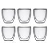 6pc Coffee Culture Barista 100ml Double Wall Hot/Cold Drinks Coffee Clear