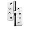 Lemaar 100 x 75 x 2.5mm Left Hand Satin Stainless Steel Lift Off Hinge