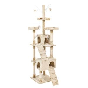 Pawz Cat Tree Scratching Post 210CM Cream