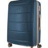 Pierre Cardin 4 Wheel Cabin Hard-shell Travel Tsa Lock Suitcase 80cm Blue
