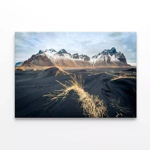 Wilderness at Stokksnes Iceland  Print 100% Australian Made 120 x 90cm  (Stretched)