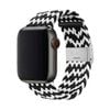 Nylon Elastic Watch Band Strap - For Apple iWatch Ultra [42mm Series 3] 44mm 45mm 46mm 49mm (Black W White)