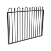 ProtectorAl 1201 - 1500 x 1200mm Black Aluminium Garden Gate Loop & Spear - Black
