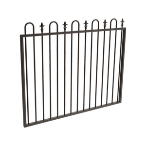 ProtectorAl 1201 - 1500 x 1200mm Black Aluminium Garden Gate Loop & Spear - Black