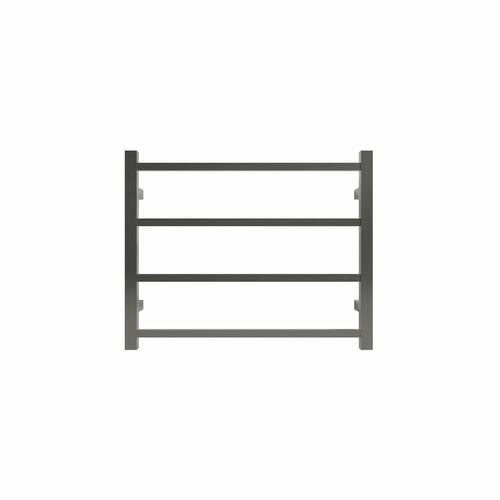 Commercial Square 4 Bar Brushed Gun Metal Grey PVD Heated Towel Rail Bunnings Australia