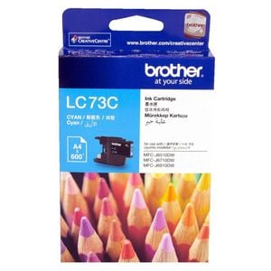 Brother GENUINE Original Brother LC73C LC-73 CYAN Ink Cartridge Toner