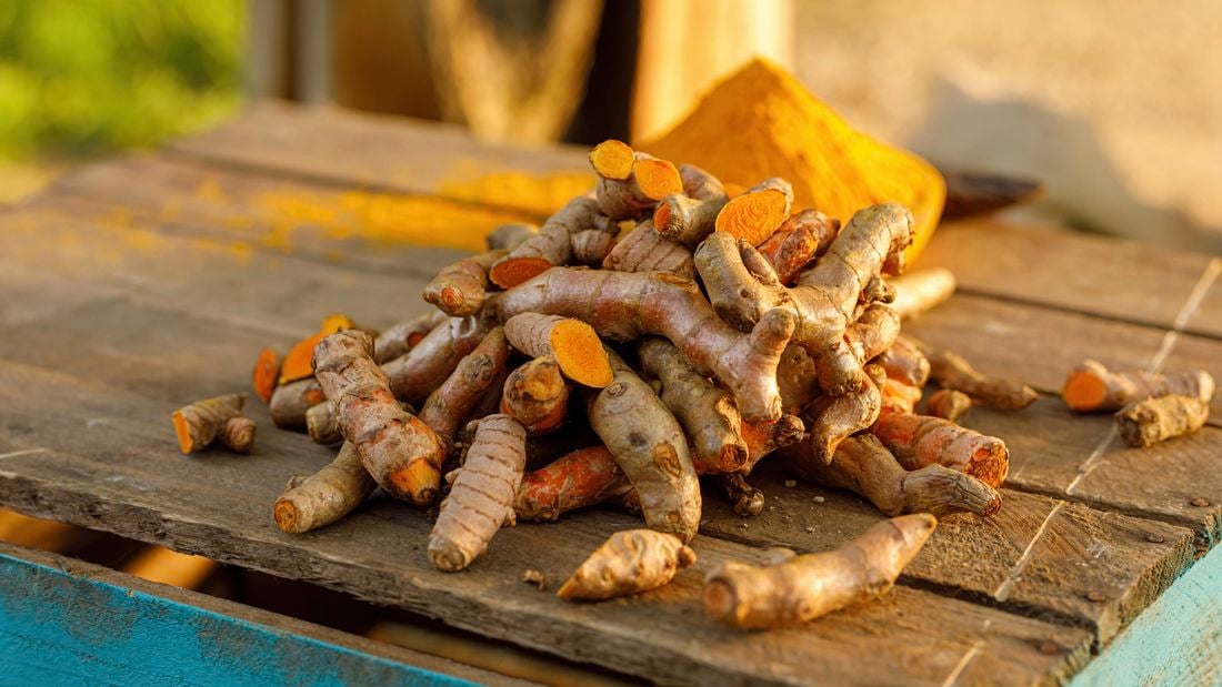 Pile of turmeric