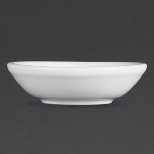 Olympia Soy Dishes Whiteware Porcelain Stackable 12 Pack 70mm Catering Tableware