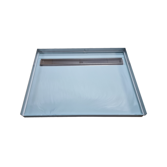 Wet Area Solutions 900 x 900mm Rear Channel Patterned Tile-Over Tray System